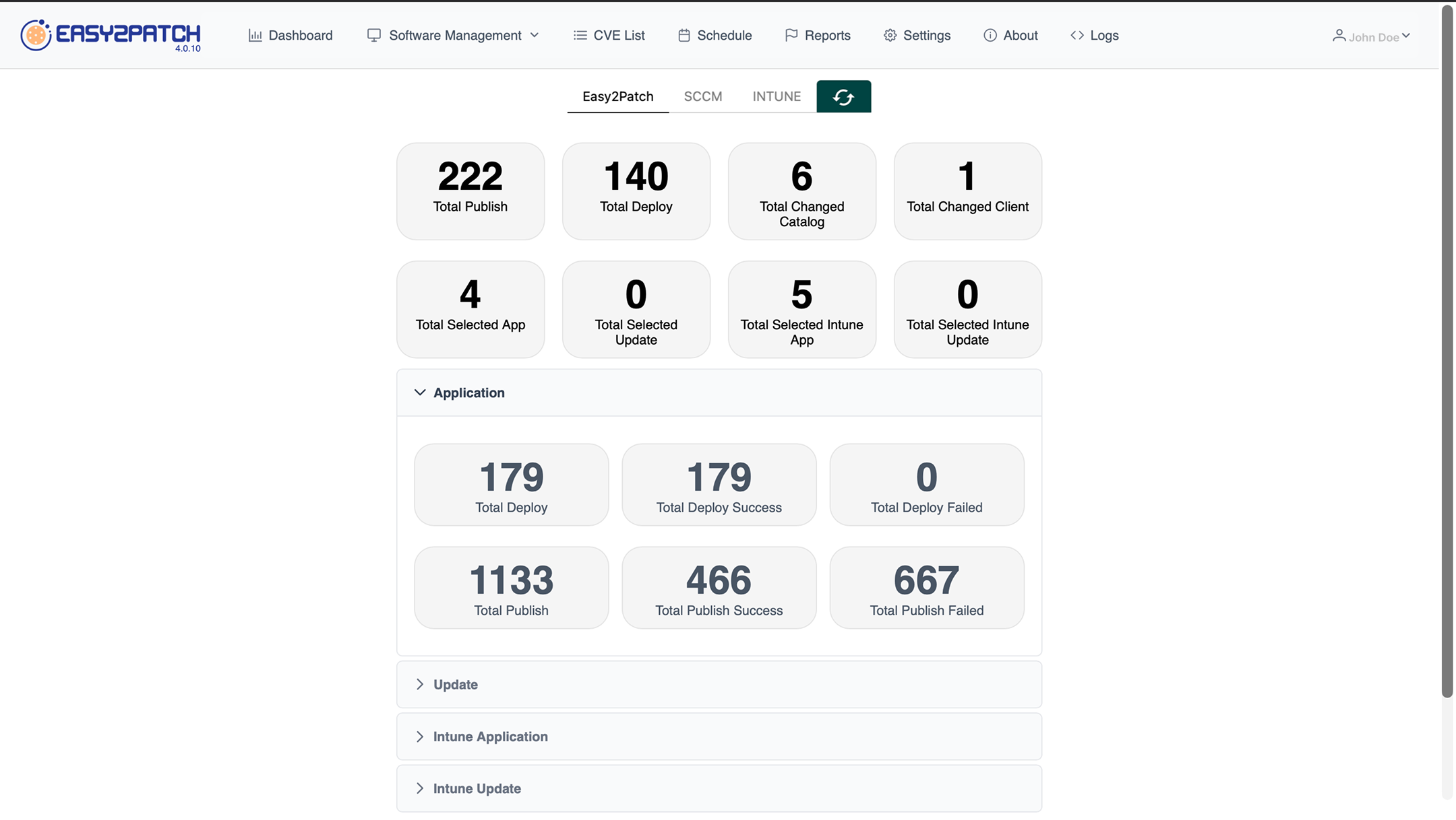 Easy2Patch dashboard